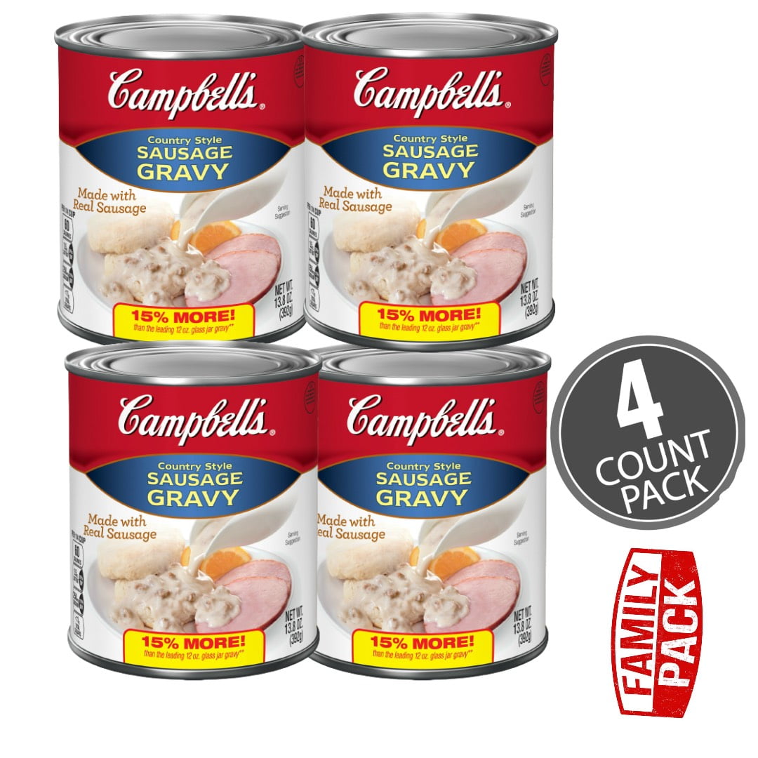 Campbell's Country Style Sausage Gravy, 13.8 oz pack of 4