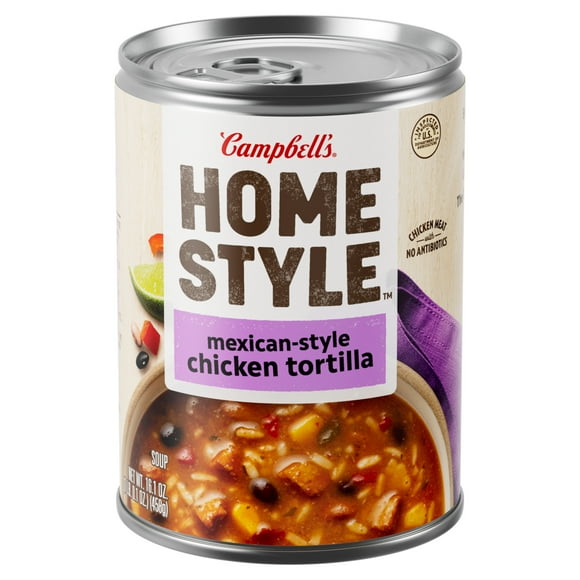 Campbell's Homestyle Mexican-Style Chicken Tortilla Soup, 16.1 oz Can