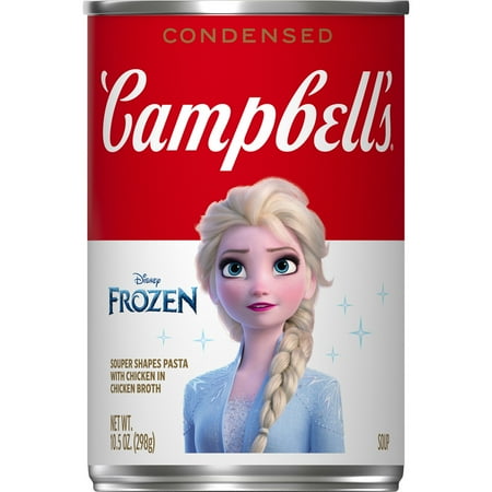 Campbell’s Condensed Kids Soup, Disney Frozen Souper Shapes Pasta with Chicken in Chicken Broth, 10.5 oz Can
