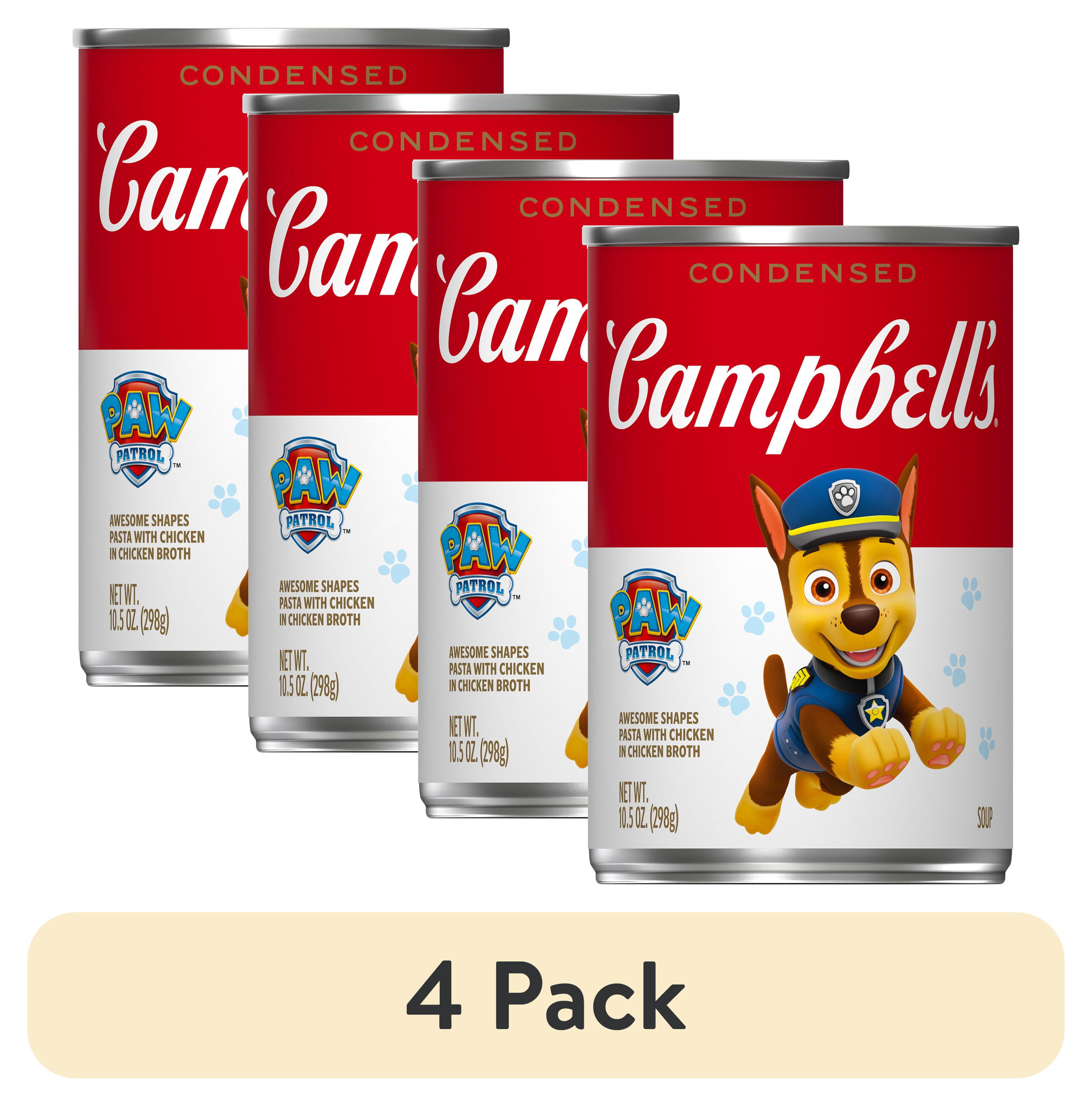 (4 pack) Campbell’s Condensed Kids Soup, Paw Patrol Awesome Shapes
