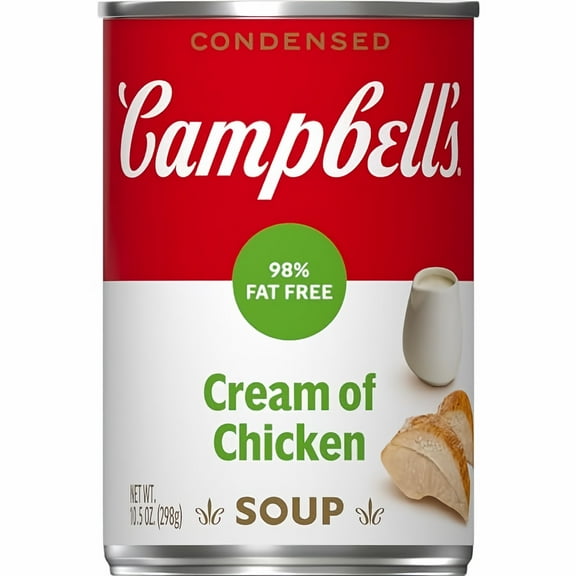 Campbell's Fat Free Condensed Cream of Chicken Soup 10.5 oz (Pack of 32)