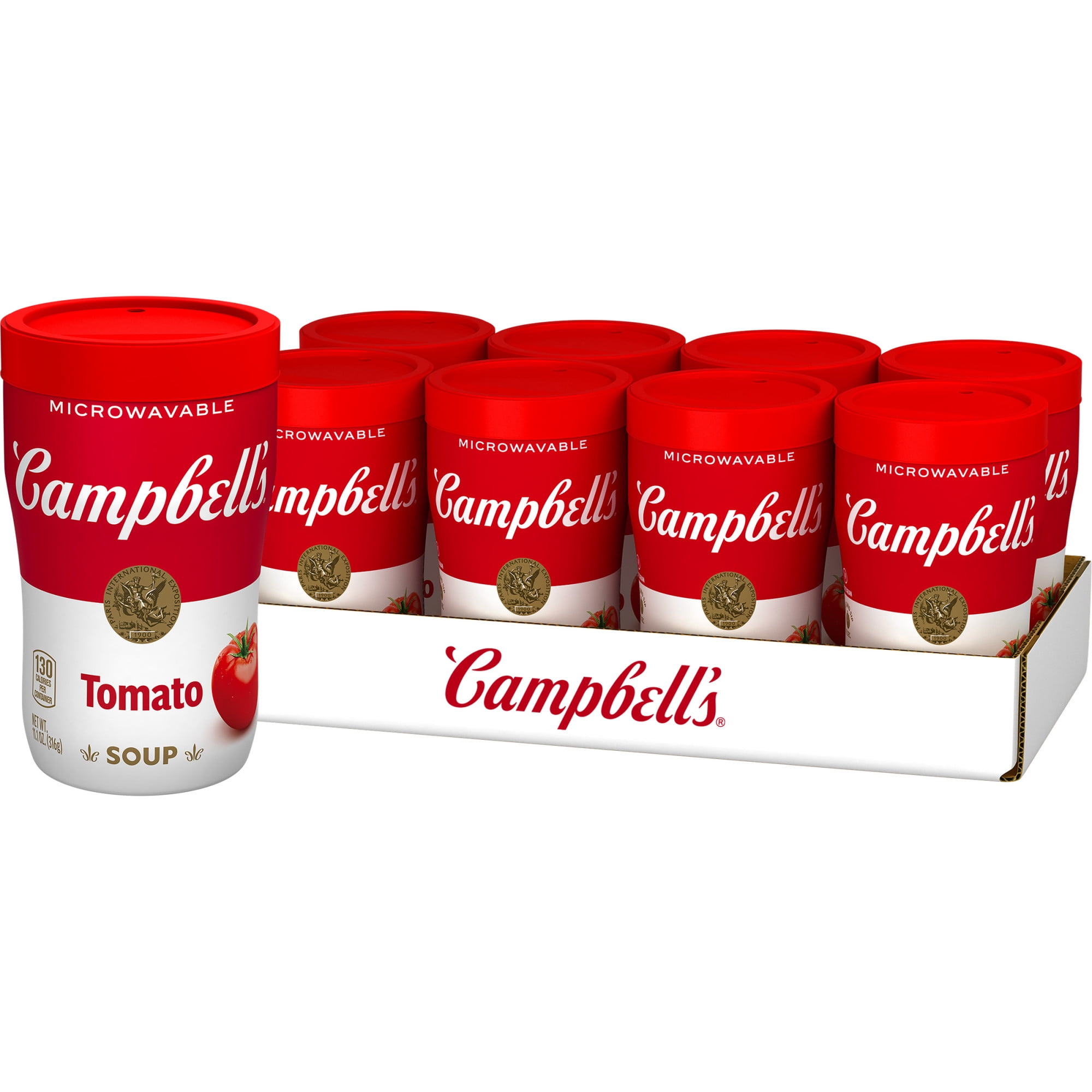 (8 pack) (Case of 8) Campbell's Sipping Soup, Ready to Serve Classic Tomato Soup, 11.1 oz Microwavable Cup