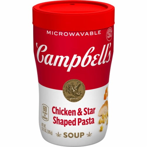 Campbell's Sipping Soup Chicken Soup \u0026 Star Shaped Pasta Microwavable Cup 10.75 oz - Pack of 2
