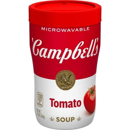 Campbell's Sipping Soup, Ready to Serve Classic Tomato Soup, 11.1 oz Microwavable Cup