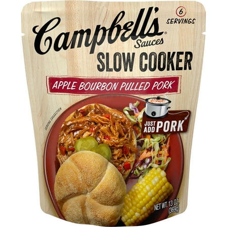 product image of Campbell's Slow Cooker Sauces Apple Bourbon Pulled Pork, 13 oz.