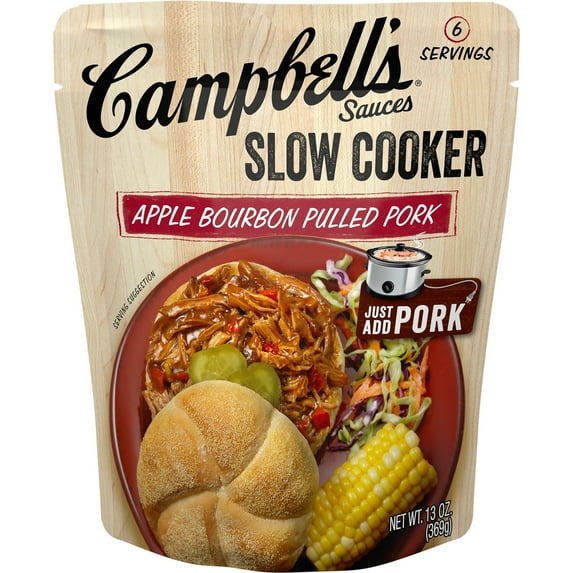 Campbell's Slow Cooker Sauces Apple Bourbon Pulled Pork, 13 oz.