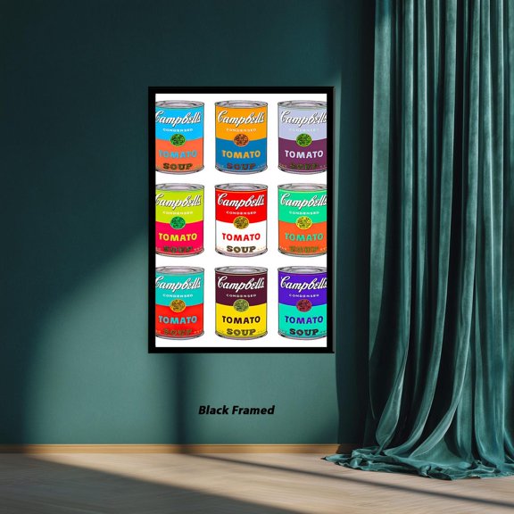 Campbell's Soup Can Pop Art Print – Warhol Inspired Kitchen Decor, Unframed Paper Poster 8x10in