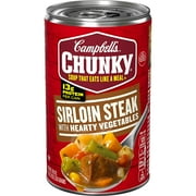 Campbell's Soup, Sirloin Steak with Hearty Vegetables, 18.8 oz, Quantity of 12