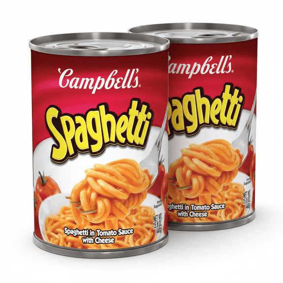 Campbell's Spaghetti in Tomato Sauce with Cheese,(2-Pack) 15.8 oz Can