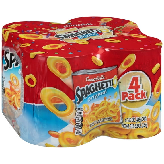 Campbell's SpaghettiO's Original, 14.2 Oz, 4 Ct