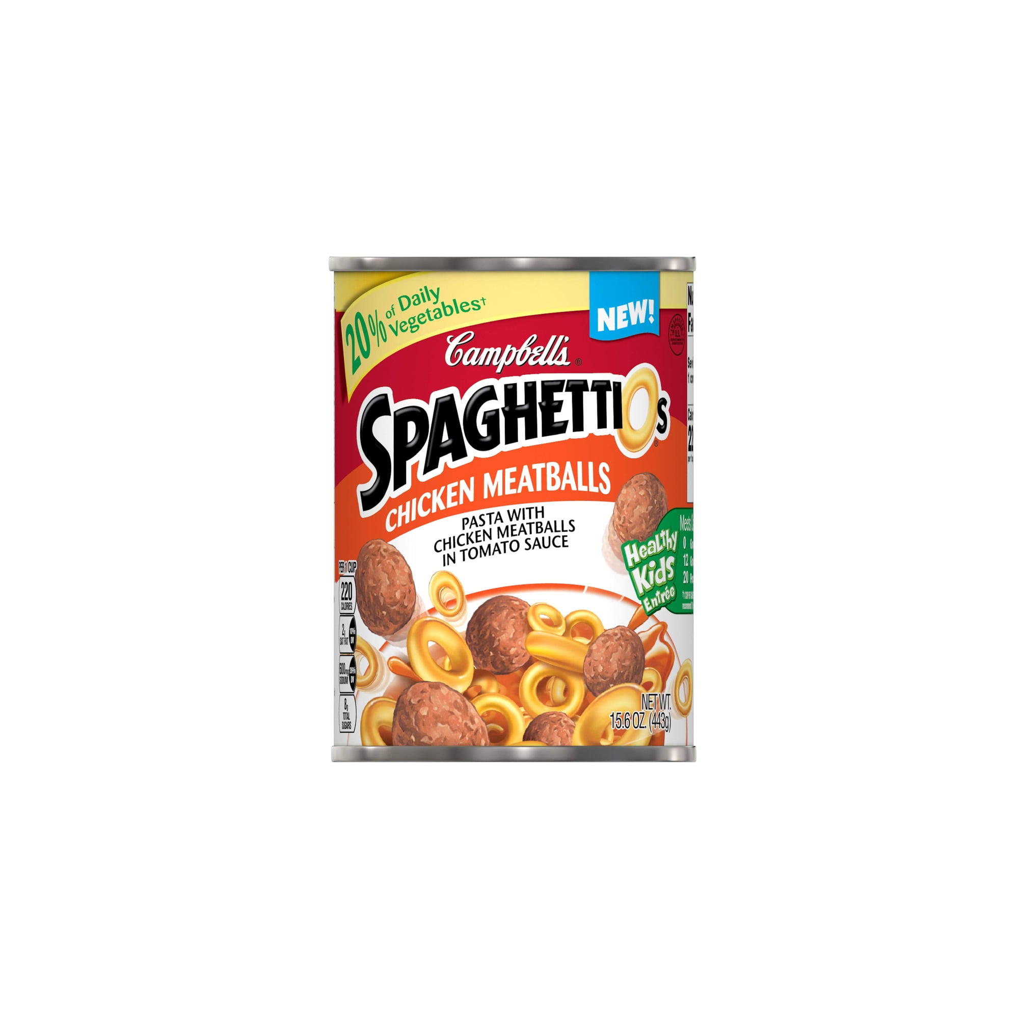 Campbell's SpaghettiOs Pasta with Chicken Meatballs 15.6 Oz Can (Pack