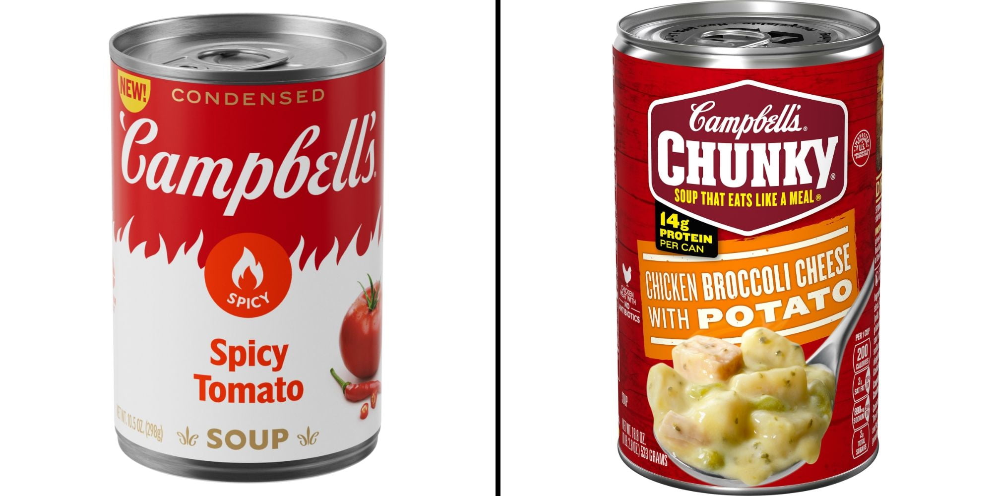 Campbell's Spicy Tomato Soup 10.5 oz & Campbell's Chunky Chicken