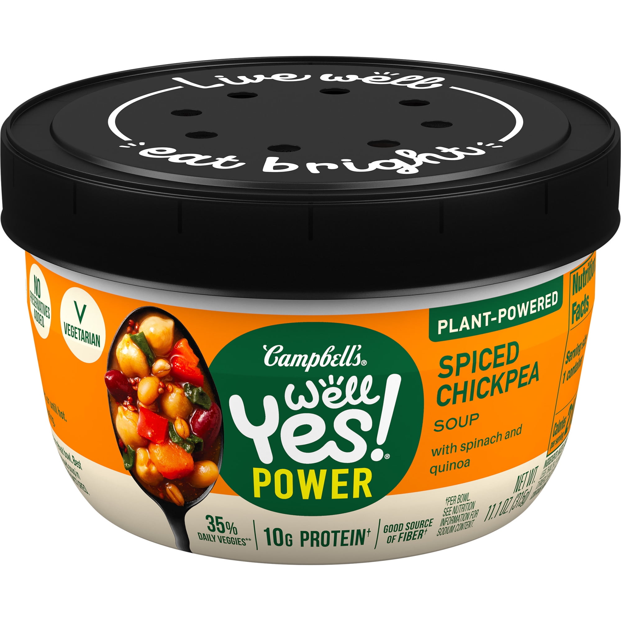 Campbell's Well Yes! Power Soup Bowl Spiced Chickpea Soup, Vegetarian