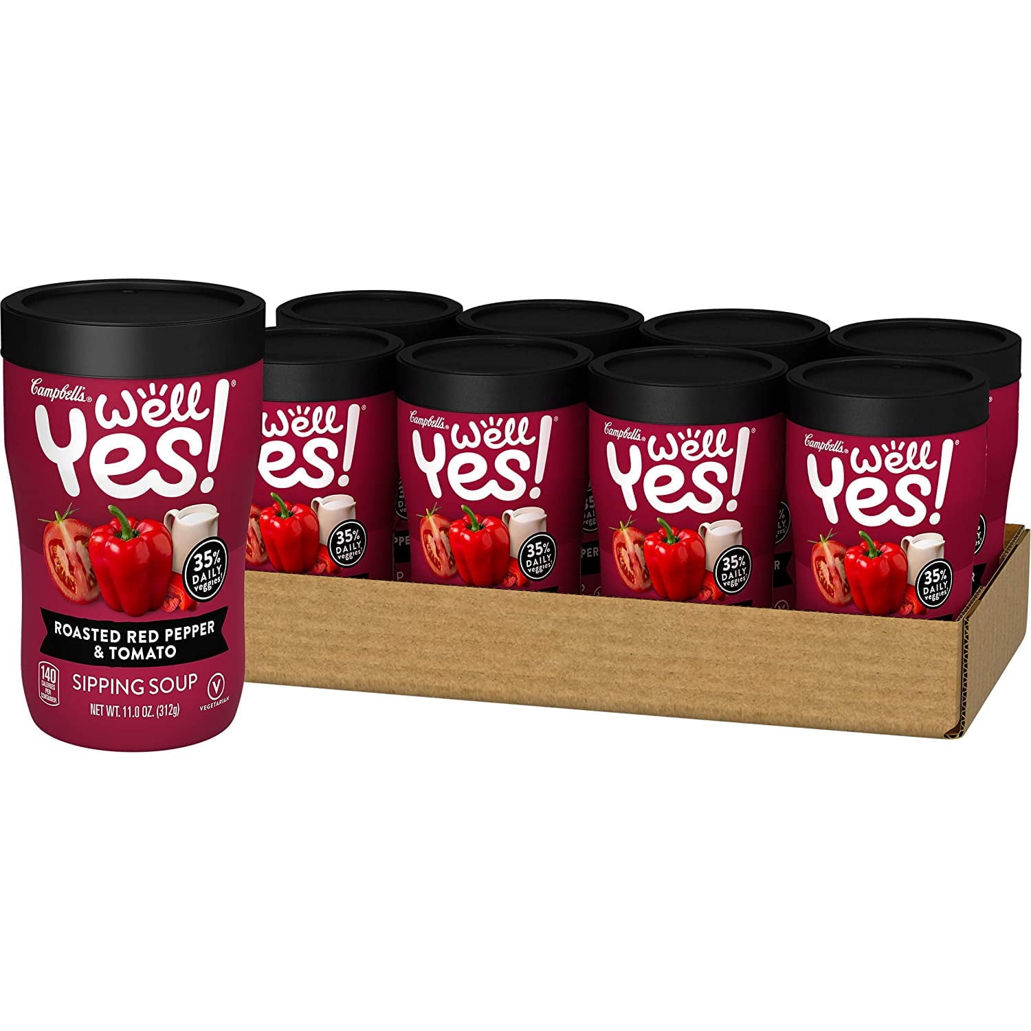 Campbell's Well Yes! Nutritious Vegetable Sipping Soup, Roasted Red ...