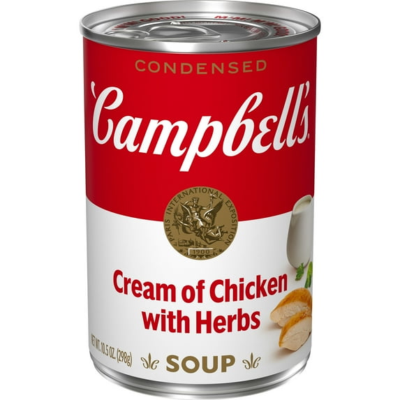 Campbell's Condensed Cream of Chicken with Herbs Soup, 10.5 Ounce Can, Quantity of 2