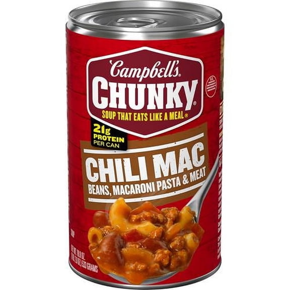 Campbells Chunky Soup, Chili Mac, 18.8 Oz Can