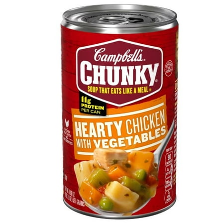 Campbells Chunky Soup, Hearty Chicken with Vegetables, 18.6 oz, Quantity of 3