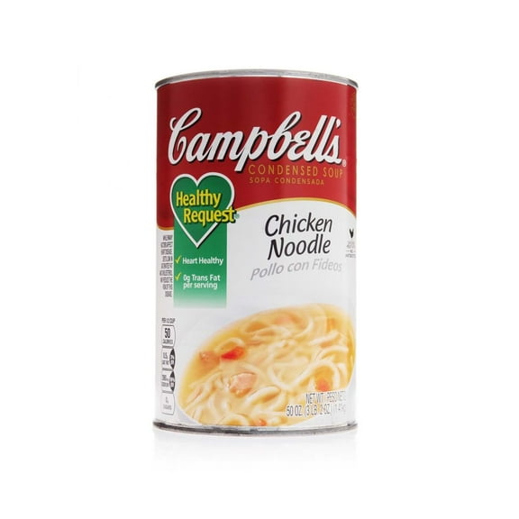 Campbells Classic Healthy Request Chicken Noodle Condensed Soup, 50 Ounce Can -- 12 per Case.