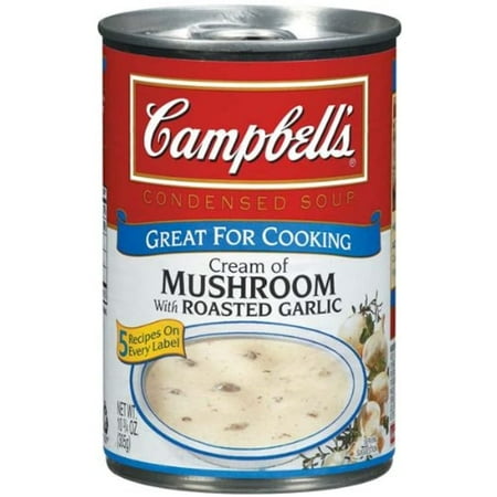 Campbells Condensed Cream Of Mushroom With Roasted Garlic Soup 10.75 Oz (Pack Of 12)