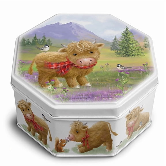 Campbells Shortbread Cute Highland Cow Tin (Petticoat Tails) 115g (Pack of 3)