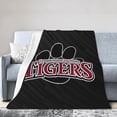 thumbnail image 1 of Campbellsville A University Logo Fleece Blanket, Very Soft Microfiber Flannel Blanket for Couch Warm and Cozy for All Seasons, Black, 1 of 6