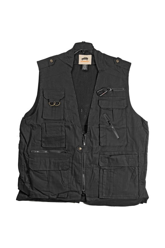 Humvee Safari Photo Vest - Black - Medium