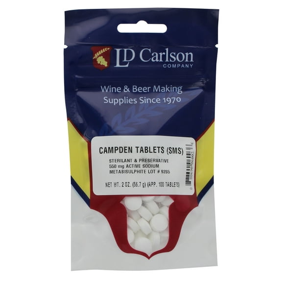 Campden Tablets (sodium metabisulfite) - 2 Oz(100 Tablets) Model: 6003 (Home ...