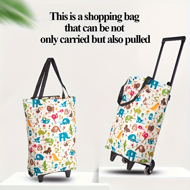 Camper 2-in-1 Foldable Shopping Cart Grocery Cart Trolley Bag Folding Hand Cart Trolley Bag Small Cart Grocery Cart
