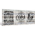 thumbnail image 1 of Camper Camping Rules Campsite Canvas Wall Art Prints Artwork Signs Framed for Lake House Cabin Porch Campsite Wall Decor Home Room RV Decor, 3 Pieces 11X14 inch, Friends Family Housewarming Gift, 1 of 4