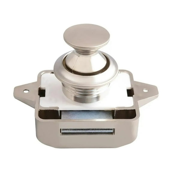Camper Car Push Lock Keyless RV Push Cabinet Locks Metal Boat Cabinet Cupboard Push Button Compartment Latch Catches Locks