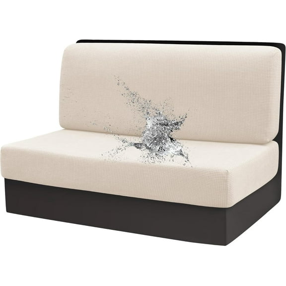 Stretch Camper Cushions Cover Rv Dinette Couch Cover Washable Elastic Sofa Slipcover for RV Camper Bench Backrest Cushion Covers(1 Set,Jade white)