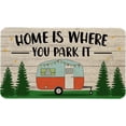 thumbnail image 1 of Camper Door Mat 30 X 17 Inch Camping Doormat Indoor Outdoor Entrance Non Slip Front Door Mats Camper RV Trailer Decor Rubber Back Welcome Mat, 1 of 6