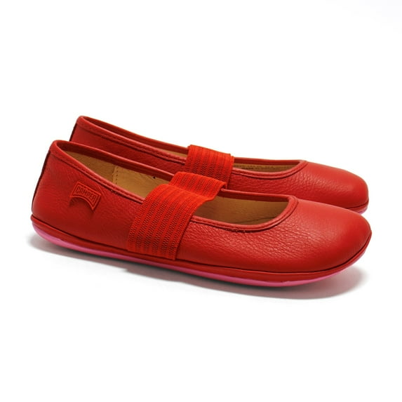 Camper Girls Right Ballerina Flats, Red \ Red,12 M US