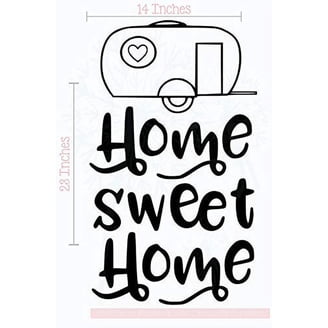 "Home Sweet Home" Cursive Vinyl Decal Sticker - 5" Window, Bumper, Or Laptop Decal - USA Made