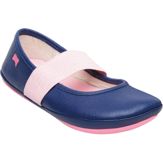 Camper Girls Right Ballerina Flats, Blue,3 M US