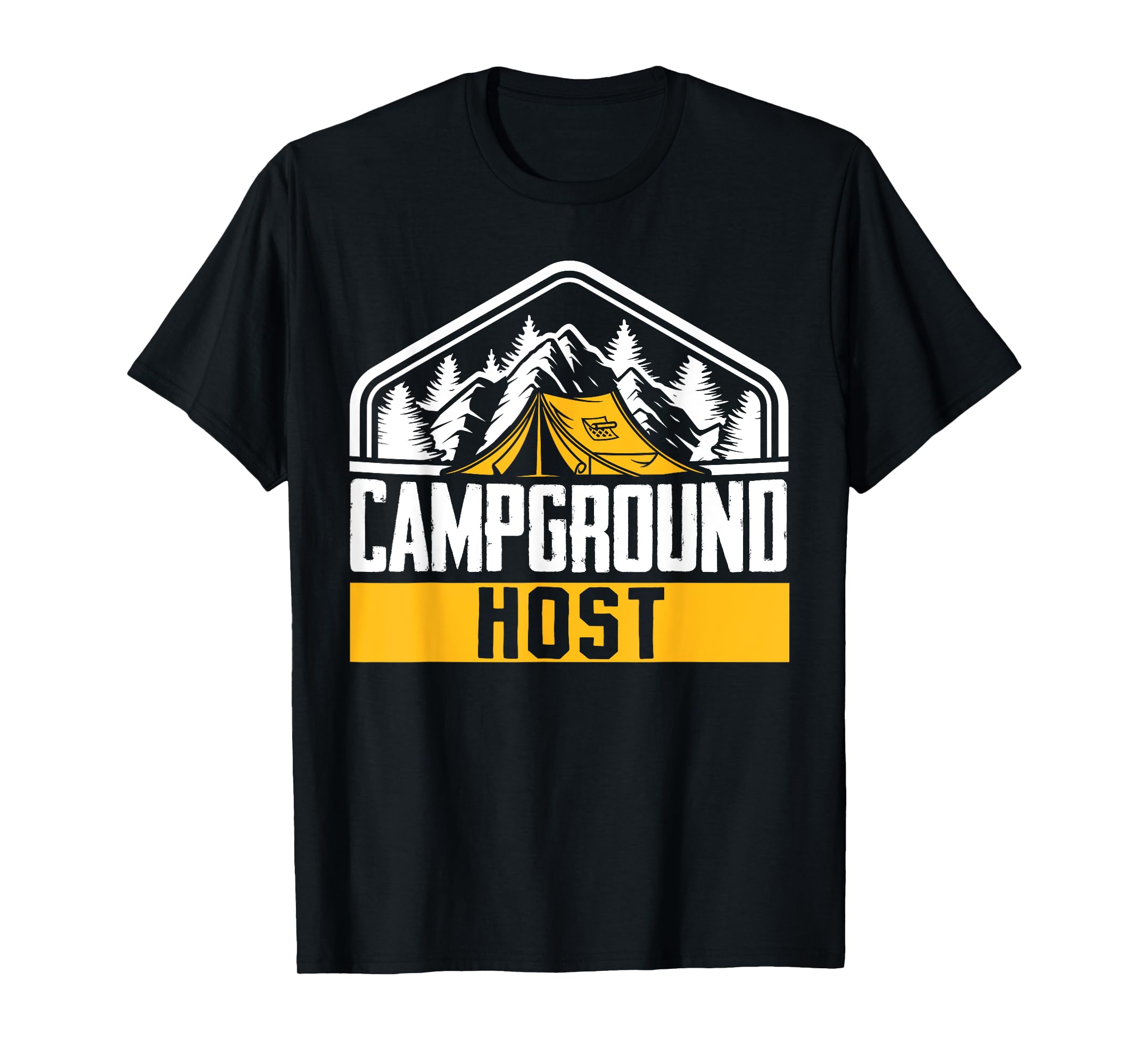 Camper Outdoor Tent Campground Host TShirtXL