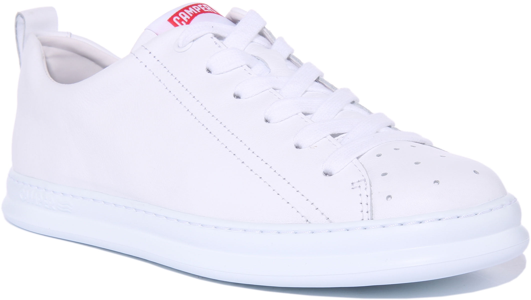 Camper Runner Four Men s Low Top Lace Up Full Grain Leather Trainers In White Size 10 Walmart