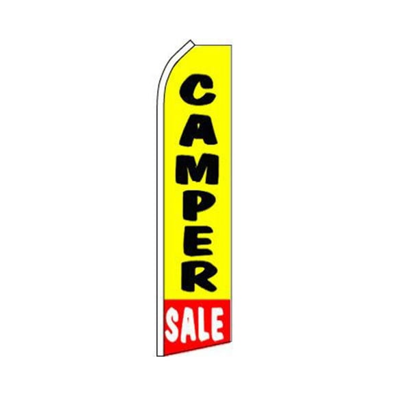 Camper Sale Yellow / Black / Red / White Swooper Super Feather Advertising Flag