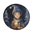 thumbnail image 1 of Camper Spare Tire Cover 12in Boy in Winter with Hat And Scarf Wheel Protectors Weatherproof Wheel Covers Rustic Country Holiday Universal Fit for Trailer SUV Truck Camper Travel Trailers Accessories, 1 of 8