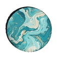 thumbnail image 1 of Camper Spare Tire Cover 12inch Paint Blue Green And Gold Liquid Marbling Ink Marble Abstract Waterproof Sun Protection Abstract Modern Universal Fit for Trailer SUV Truck Camper Travel Trailers, 1 of 8