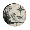 thumbnail image 1 of Camper Spare Tire Cover 14 Inch Nature Mountain Compass Wheel Tire Cover for Travel Trailers Protectors Weatherproof Dust-Proof Mountains Adventure for Fit for SUV Truck Travel Trailer, 1 of 8