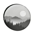 thumbnail image 1 of Camper Spare Tire Cover 14 Inch Trees And Mountains in A Foggy Landscape Wheel Protectors Tyre Covers Weatherproof Wheel Covers Mid Century Modern Art Geometric for Camper Trailer Truck SUV Universal, 1 of 8
