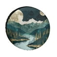thumbnail image 1 of Camper Spare Tire Cover Illustration of Mountains, Trees And Lake in The Moonlight Wheel Tire Cover Waterproof Sun Protection Mountain Landscape Boho Colorful Abstract Tire Cover for Camper 15 Inch, 1 of 8