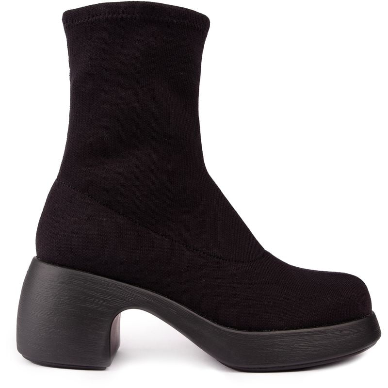 Camper Thelma Tencel Boots, Black Women's Heeled Boot,