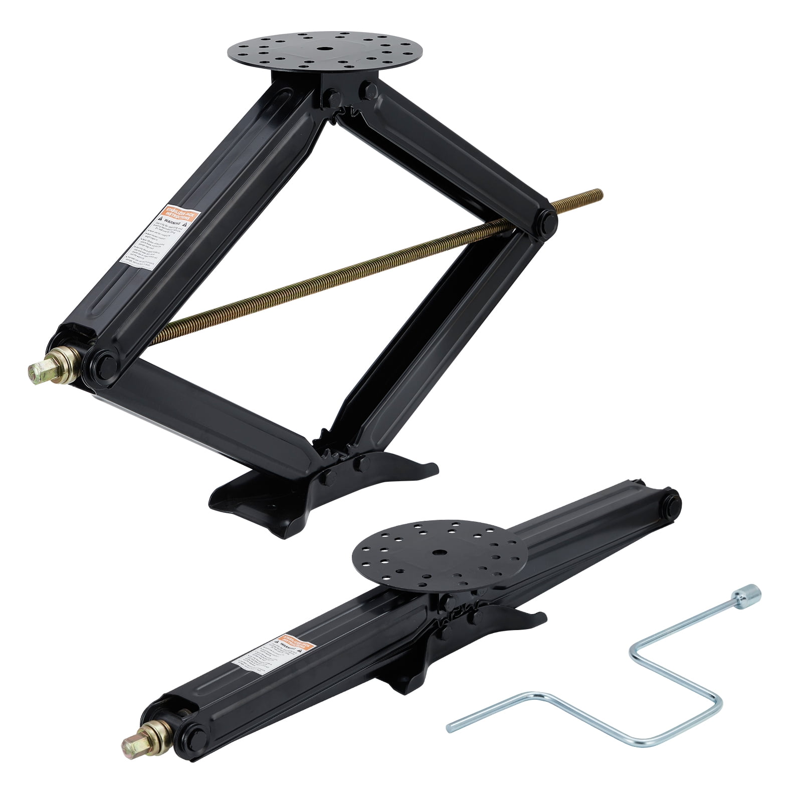 Camper Trailer RV Stabilizer Jacks, Camper Trailer Stabilizer Leveling Scissor Jacks,5000Lb Heavy Duty 30" ,Car Scissor Lift Jack with Crank Handle & Drill Sockets for Travel Trailer Camper