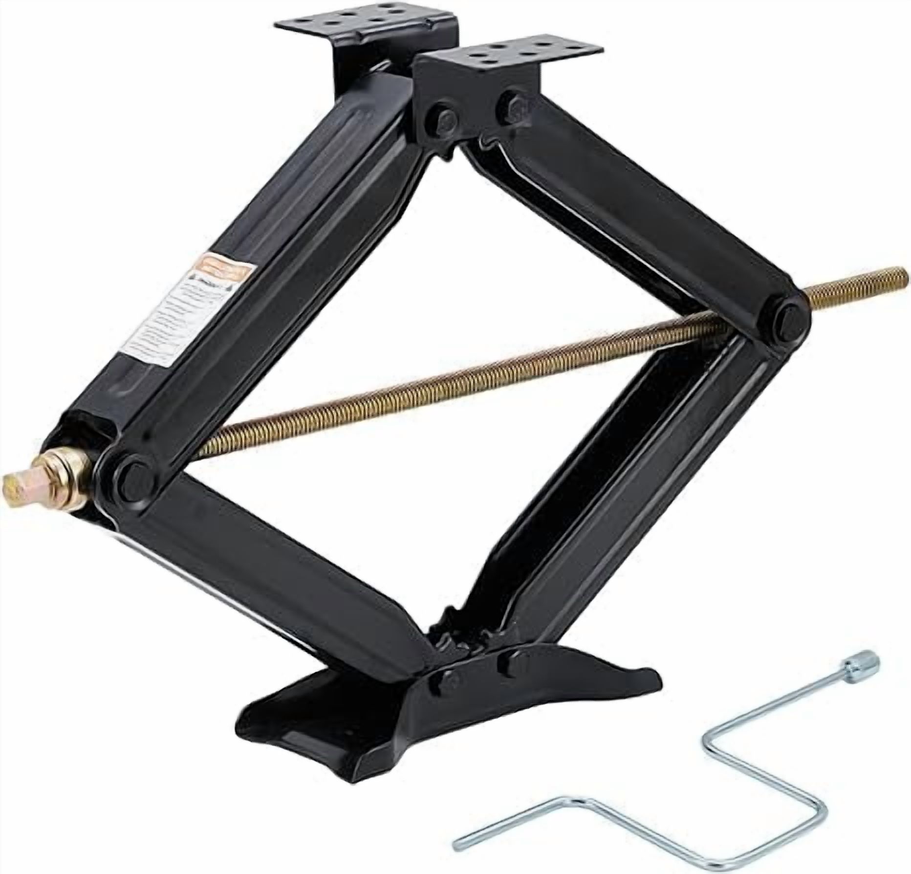 Camper Trailer Stabilizer Leveling Scissor Jacks,Car Scissor Lift Jack 4"-24" Height Adjustable, 7500 Lbs Heavy Duty RV Scissor Jack with Crank Handle for Travel Trailer Camper