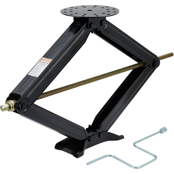 Camper Trailer Stabilizer Leveling Scissor Jacks Set of 2,Car Scissor Lift Jack 4"-30" Height Adjustable, 7500 Lbs Heavy Duty RV Scissor Jack with Crank Handle for Travel Trailer Camper