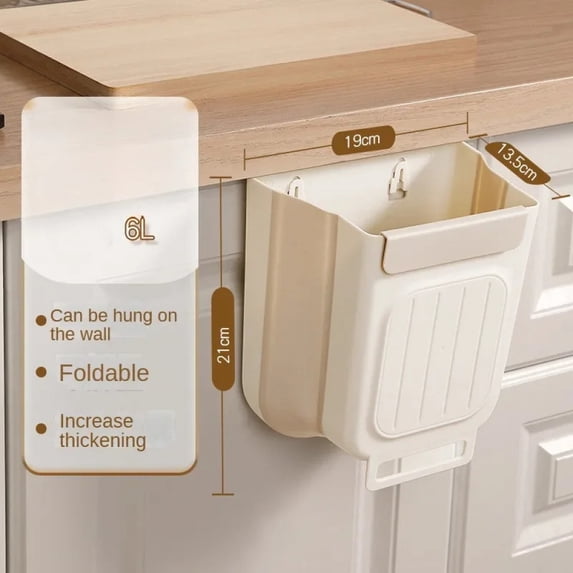 Camper Trash Can Hanging Trash Can Rv Trash Can Foldable Trash Can Household Kitchen Cabinet Hanging Garbage Storage for Kitchen