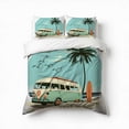 thumbnail image 1 of Camper Van Palm Trees Bedding Set 3 Pcs Soft Microfiber Quilt Cover For Bedroom Decor, Comforter Cover With 2 Pillowcase, 1 of 5