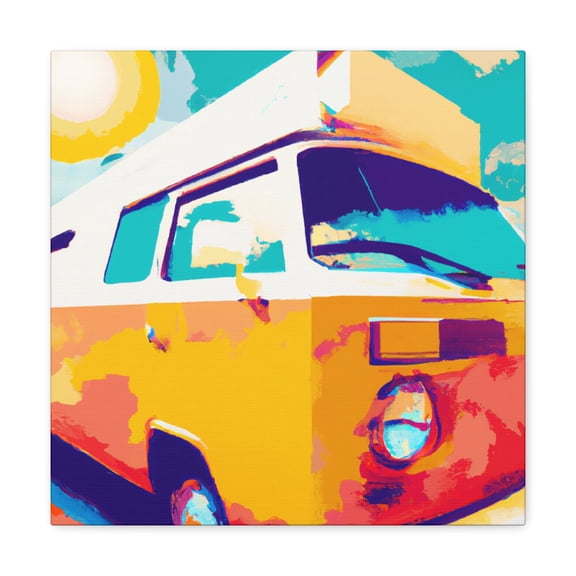 Camper Van Pop Art - Canvas